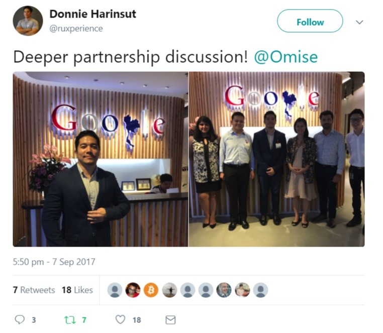 OmiseGo Google Partnership