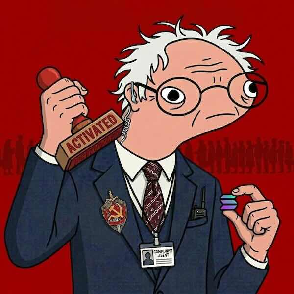 Solana Co-Founder pumping Burnie Sanders memecoin