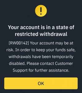 binance withdrawal restrictions