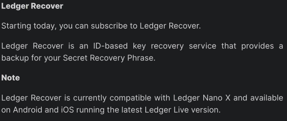 ledger recover